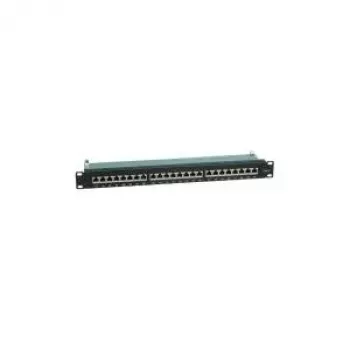 Patch Panel VALUE Kat.6 19 inch 24 Ports Shielded Black
