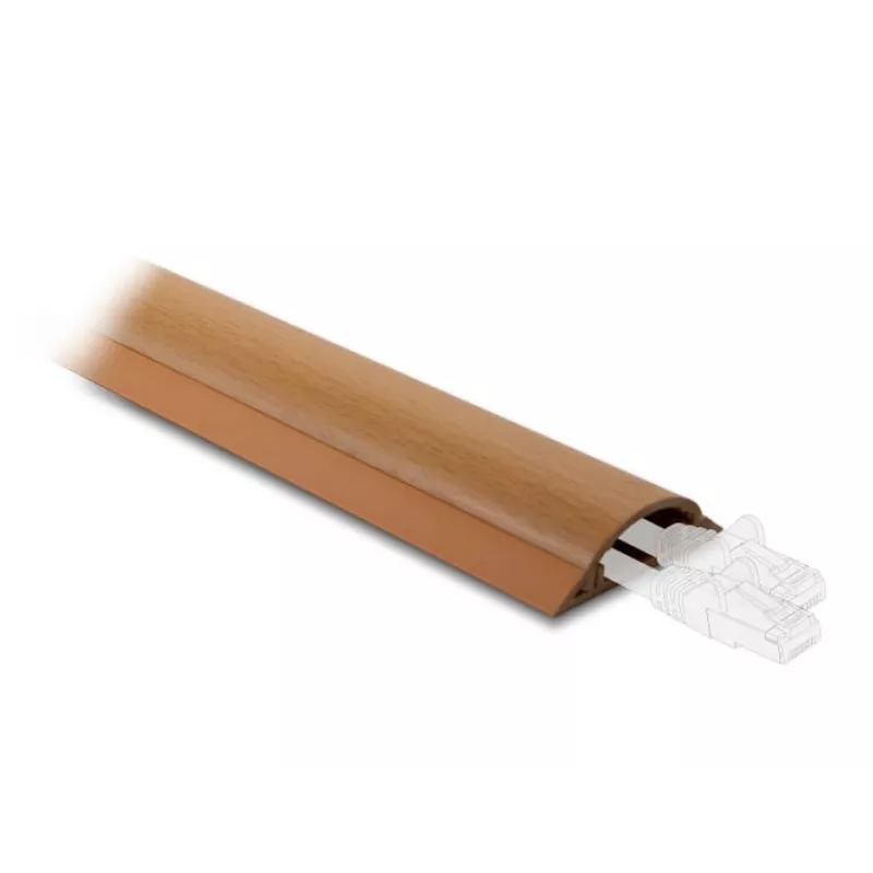 Cable duct DeLOCK 20731 self-adhesive 50 x 13 mm wood look