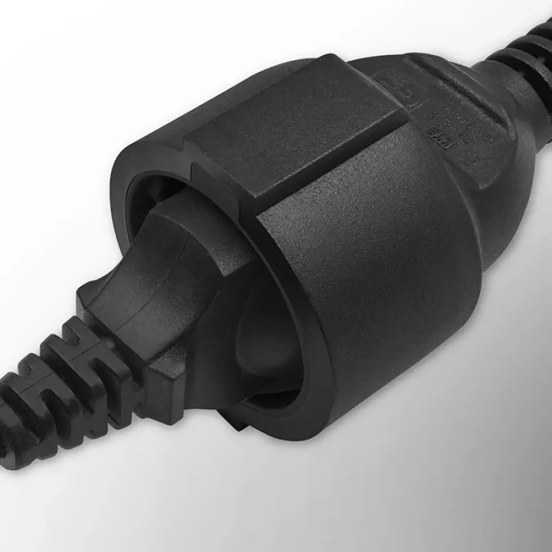 Power adapter QOLTEC IEC 320 C14 to French plug, 0.15 m cable