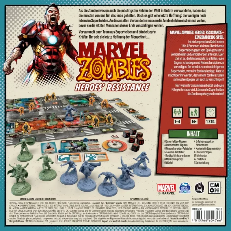 Board game Asmodee Marvel Zombies Heroes' Resistance — cooperative miniatures Zombicide crossover