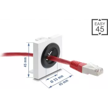 Cable grommet DELOCK Easy 91075, 23 mm diameter, desk/cabinet cable pass-through