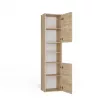 Bathroom storage cabinet top e shop S40 SONOMA — Oak frame, freestanding, 6 shelves, 400×300×1700 mm