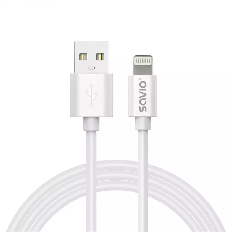 Savio Cl-193 USB cable USB 2.0 2 m USB A USB C/Lightning White