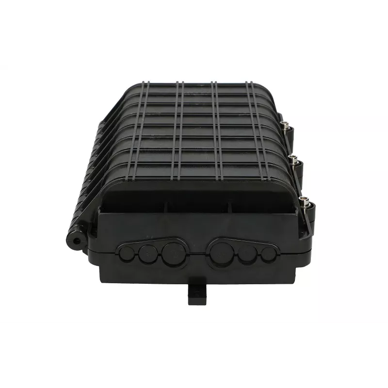 Outdoor fiber optic splice closure Extralink Jerry 2 trays 24-core, ABS/PVC housing, black