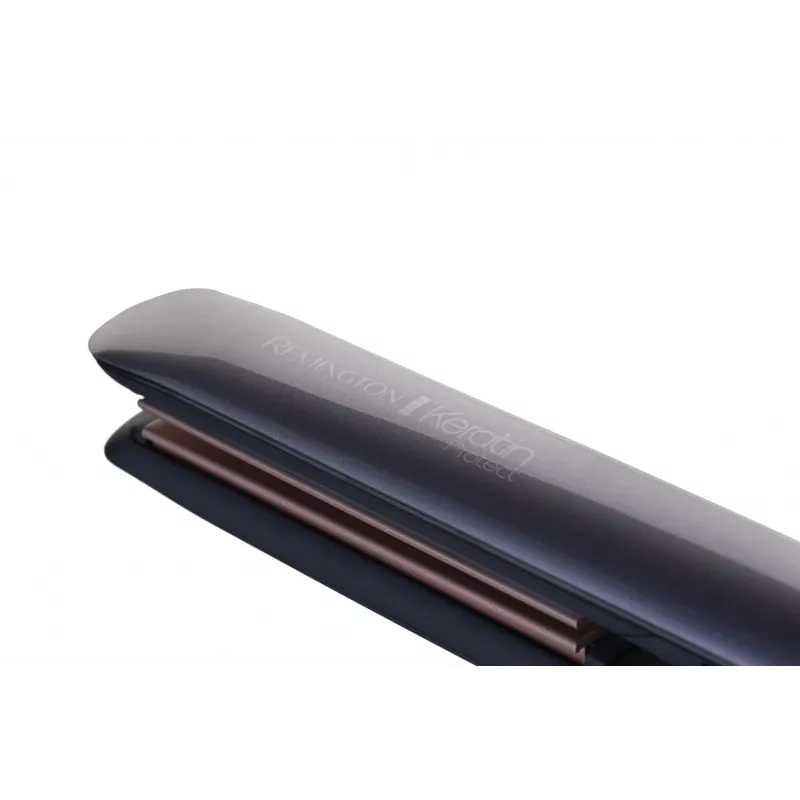 Straightening iron Remington S8598 Warm Black Grey — ceramic plates 11 cm, 5 heat levels, 160–230°C, 3 m cord, carry case