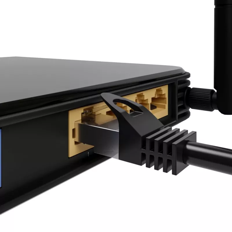 Network Cable Extralink LAN Patchcord Kat.5e RJ-45 2m Black