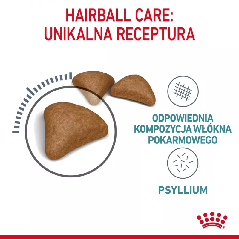 Dry cat food Royal Canin Hairball Care Adult 2 kg — chicken, 34% protein, 15% fat