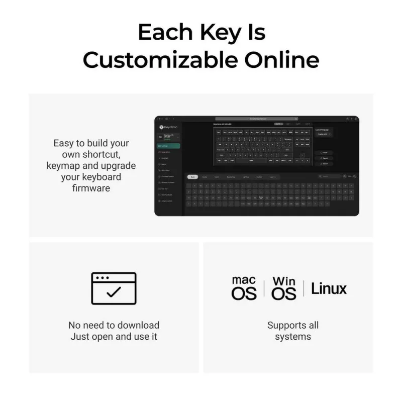 Mechanical Keyboard Keychron V3 Ultra 8K — QWERTY, Bluetooth & Wired, RGB, Black