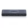KVM switch DIGITUS USB-C 3.0 HDMI 2‑port 4K60Hz, USB-C/USB-A, aluminium, 135×60×30 mm