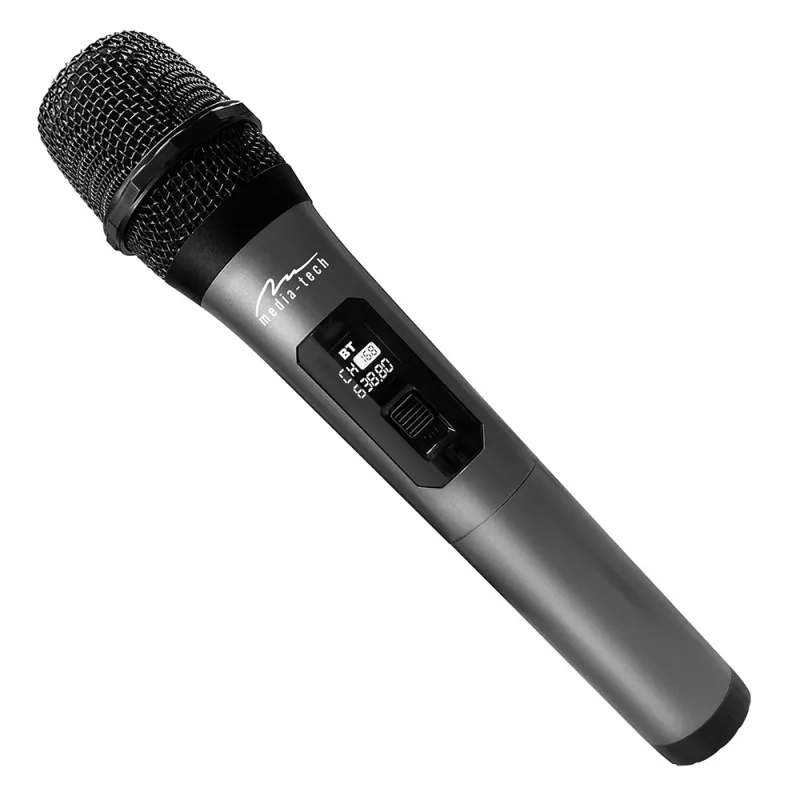 Karaoke microphone MEDIA-TECH MT398 Wireless, USB-C, battery, 20 m range, black