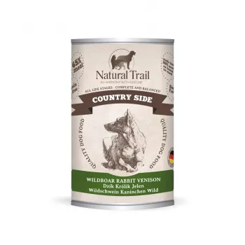 NATURAL TRAIL Country Side Wild Boar Rabbit Deer - Wet Dog Food - 400 g
