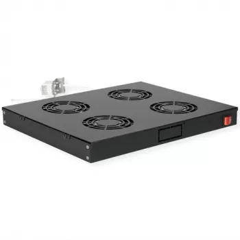 ROLINE 19in Fan Unit 4 Fans with Thermostat, model 26.21.0272 — rack cooling accessory