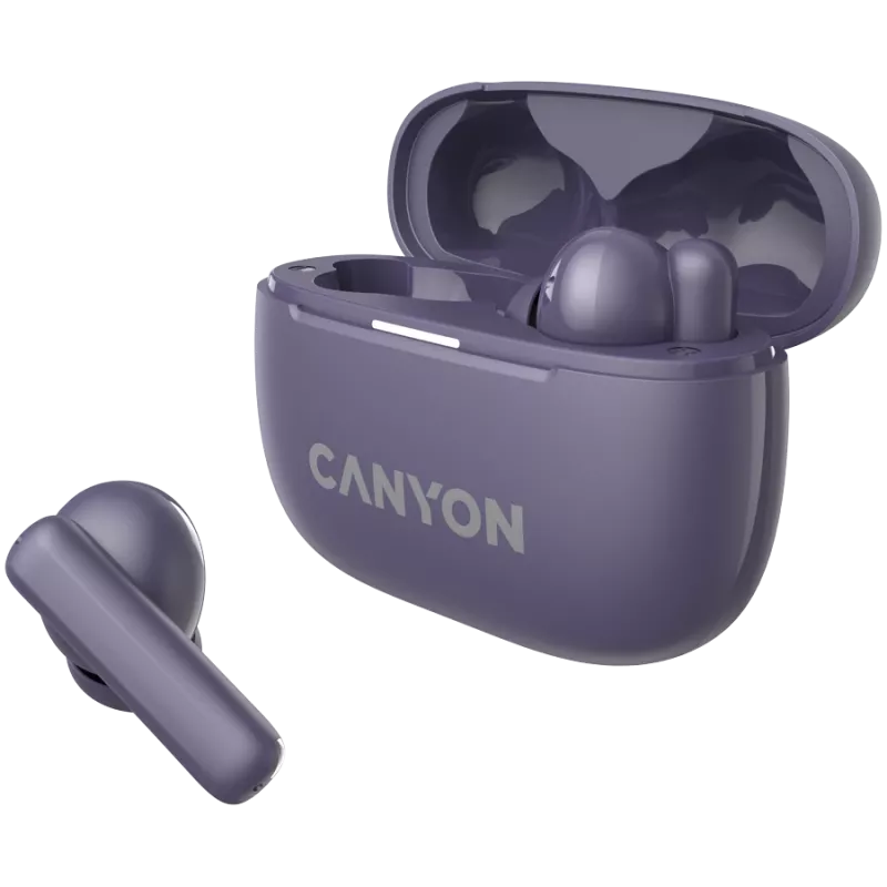 Canyon CNS-TWS10PL Headphones and Headset True Wireless Stereo (TWS) In-Ear calls/music/Sport/everyday use USB Type-C Bluetooth Violet (CNS-TWS10PL)