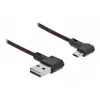 USB Cable DeLOCK EASY-USB 2.0 Type-A male to Micro-B male angled 0.2m black