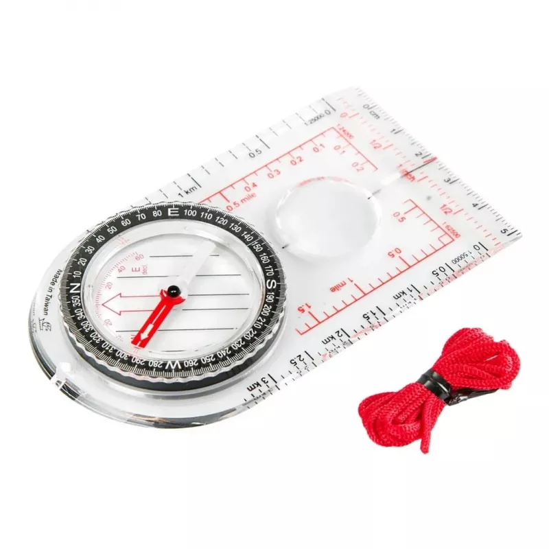 Handheld map compass Helikon Scout Mk2 Acrylic Blend — liquid-filled, scales 1:25k/1:24k/1:50k/1:62.5k, backlight, ruler, 10 mm depth