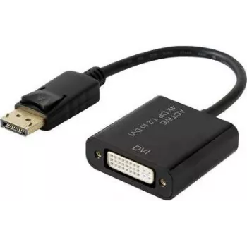 Video adapter Renkforce 1433016 — DisplayPort (source) to DVI‑I (output), supports up to 4K