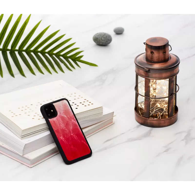 Smartphone case iKins for iPhone 11 — Pink Lake with black accents