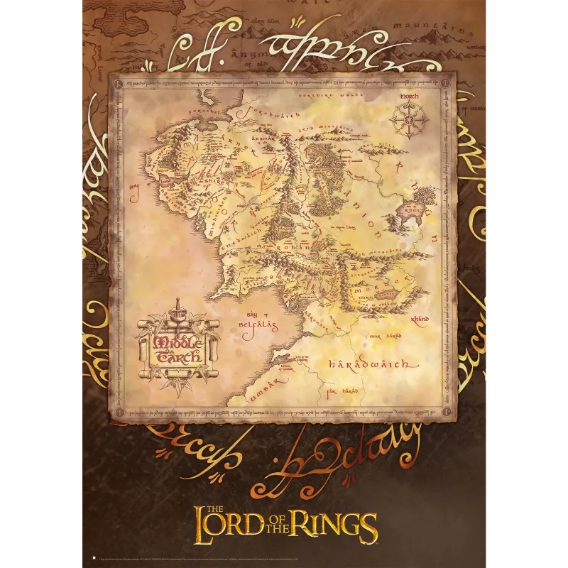 Jigsaw Puzzle 1000 pieces, schmidt spiele Lord of the Rings - Middle Earth, art print