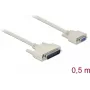 Serial cable DELOCK 86909, D-Sub 25 pin to D-Sub 9 pin, beige, 0.5 m