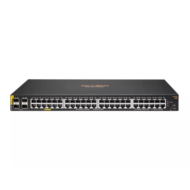 Hewlett Packard Enterprise HPE Aruba Networking CX 6100 48G Class4 PoE 4SFP+ 740W Switch - Switch - L3 - managed - 48 x 10/100/1000 (PoE+) + 4 x 1 Gigabit/10 Gigabit SFP+ (Uplink)