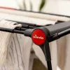 Clothes drying rack VILEDA Infinity Flex Ultimate Telescopic — black, coated aluminium, 30 m drying space, foldable, castor wheels