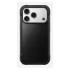 Mobile phone cover Nomad Rugged Leather Case for Apple iPhone 17 Pro, leather/TPU/PC/aluminium, fits 16 cm (6.3 inch) screens, black