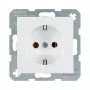 Socket outlet Type F berker 47438989, white, duroplast housing, 250V 16A, IP20, depth 32mm