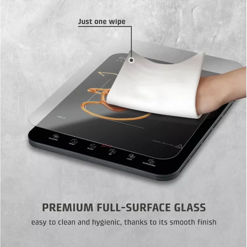 Caso ProSlim 2000 2236 Mobile single induction hob, Glass, Sensor-touch, Black