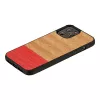 Protective phone case man and wood for iPhone 12 Pro Max — herringbone azalea black