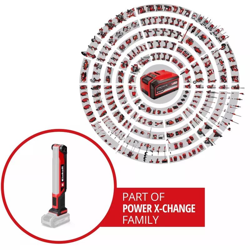Power X-Change cordless light TE-CL 18/1000 S Li - Solo, 18Volt, LED Light Red, without Battery and Charger