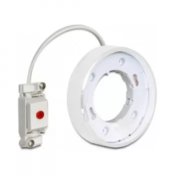 Lighting accessory DELOCK 46019, white plastic wall mount, 83.5×83.5×26.5 mm