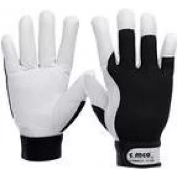 Workshop gloves Cimco 141246, protective handwear, black/white, size XL, 2 pcs