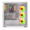 PC Case KRUX Exo RGB White — ATX tower, steel, 2x3.5 inch + 2x2.5 inch bays, USB-C, RGB