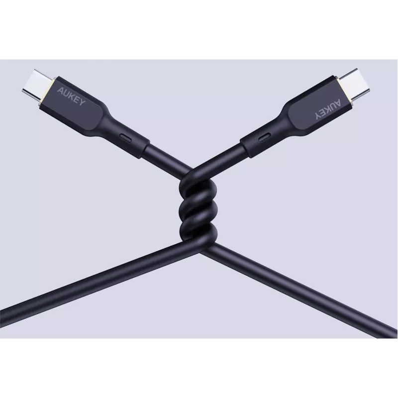 AUKEY CB-SCC241 USB-C Power Delivery PD 240W 5A 20V 1m Nylon Black - D