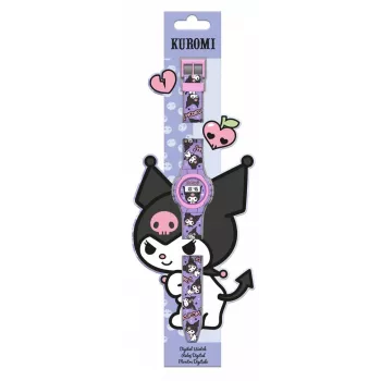 Kids Euroswan wristwatch Kuromi model KU00002 for children, analog display, quartz movement