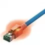 Easylan CS1OBADAD0020 RJ45 network cable, patch cable CAT 6a S/FTP 2 m blue with LED 1 pc.