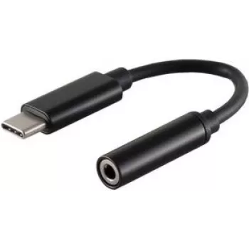 Mobile phone cable ShiverPeaks BS14-05021 Black 0.13 m USB C 3.5mm