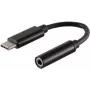 Mobile phone cable ShiverPeaks BS14-05021 Black 0.13 m USB C 3.5mm
