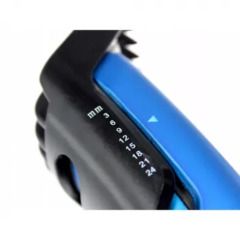 Hair trimmer BLAUPUNKT HCC401 — adjustable 3–24 mm, rechargeable, black/blue