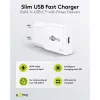 USB-C PD GaN Fast Charger Slim (30 W) (White)
