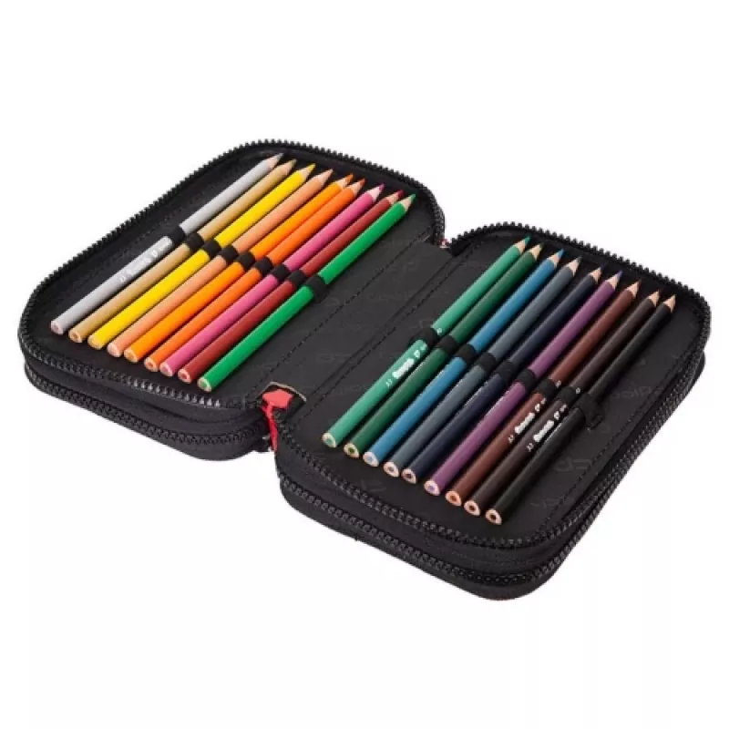 Pencil case cool pack Jumper 3 — triple-decker stationery organizer with bear design, durable fabric