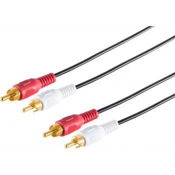 Audio cable ShiverPeaks 40504 with 2 RCA connectors for analog stereo connections