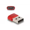 Delock - USB-Adapter - USB (M) zu 24 pin USB-C (W) - USB2.0 3 A - Red (60050)