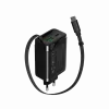 Charger CANYON OnCharge 65RC with built-in USB-C cable, 65W, 1x PD, 1x QC, EU plug, Black