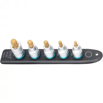 Socket Set Hazet 990-SR/5 multi-tooth short sockets, 5 pcs, sizes M6–M14