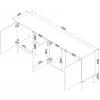 Cama INSERTO 3D1W chest of drawers 190x40x80 black + LED
