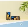 Phone case iKins for Samsung Galaxy Note 20 Ultra — black cafe terrace design