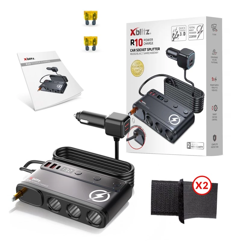 Xblitz R10 Power Charge Car Socket Splitter