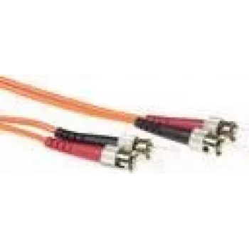 ACT 50 meter LSZH Multimode 50/125 OM2 fiber patch cable duplex with ST connectors