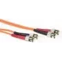 ACT 50 meter LSZH Multimode 50/125 OM2 fiber patch cable duplex with ST connectors
